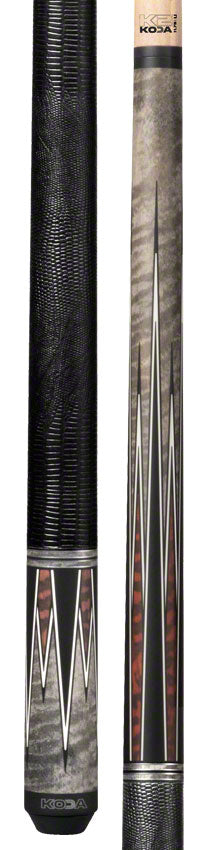 K2 KL182 Pool Cue - 8 Point Matte Grey Snake Graphic with 11.75mm LD Shaft