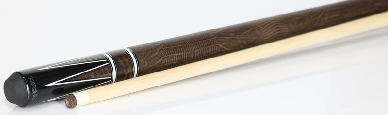 K2 KL190 Pool Cue - 4 Point Black/Grey/Brown Graphic with 11.75mm LD Shaft