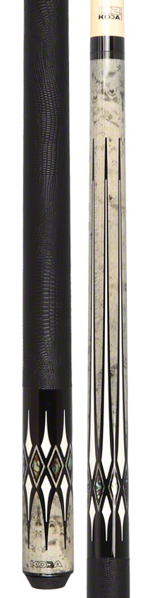 K2 KL192 Pool Cue - Grey/Black/Abalone Graphic with 11.75mm LD Shaft