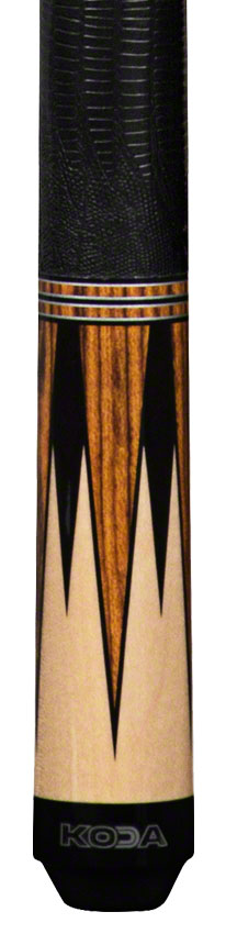 K2 KL194 Pool Cue - 8 Point Bocote and Black Graphic with 12.50mm LD Shaft