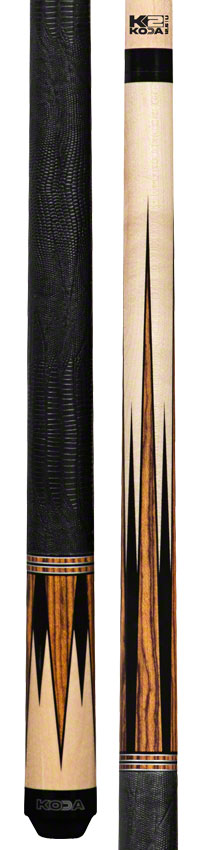 K2 KL194 Pool Cue - 8 Point Bocote and Black Graphic with 12.50mm LD Shaft