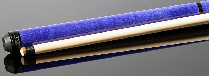 K2 Black with Purple Curly Maple 6 in 1 No Wrap Break/Jump Pool Cue