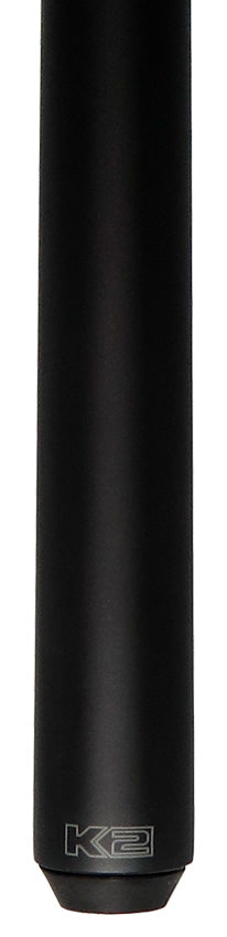 K2 KLLE1N No Wrap Graphic Pool Cue - Matte Gray-Stained Maple and Blue Points with 12.50mm LD Shaft
