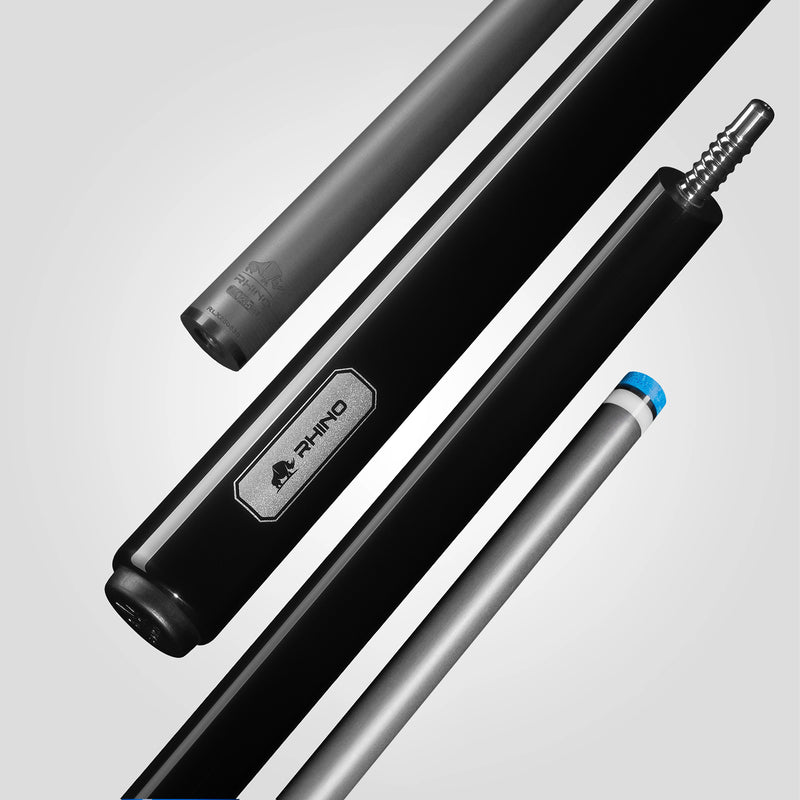 Rhino RCLUMNWBK125 Luminax Series No Wrap Pool Stick - Jet Black