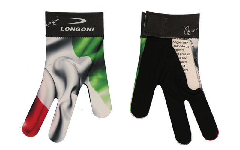 Longoni Right Hand Billiard Glove - Italian Flag