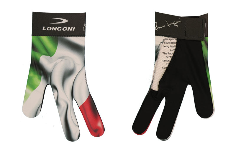 Longoni Left Hand Billiard Glove - Italian Flag