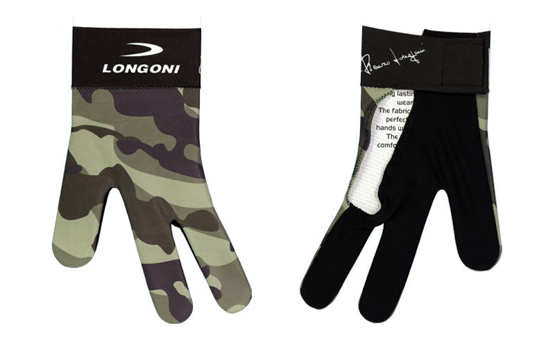 Longoni Left Hand Billiard Glove - Military Camo