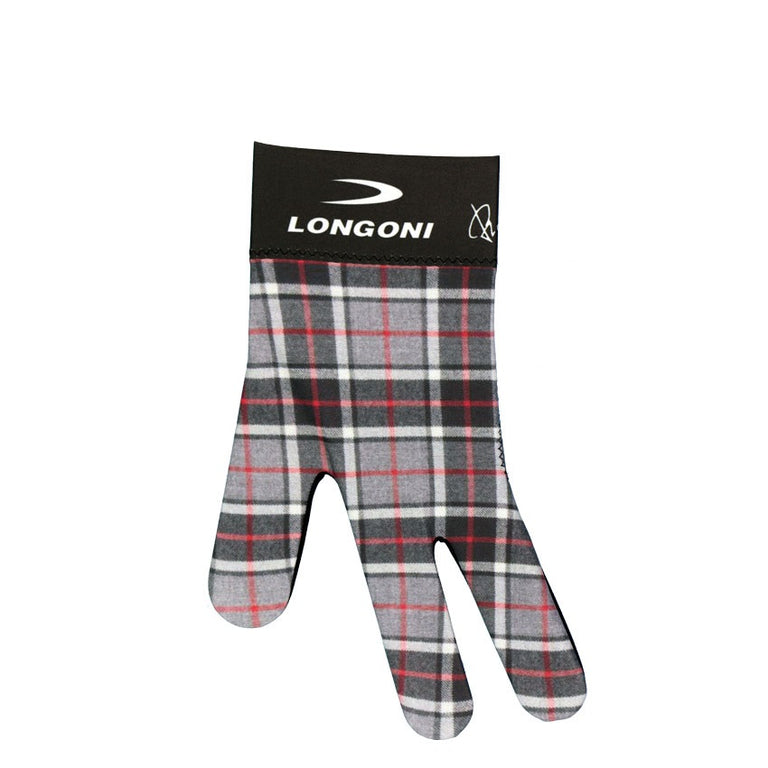 Longoni Left Hand Billiard Glove - Gray/Black Checkered