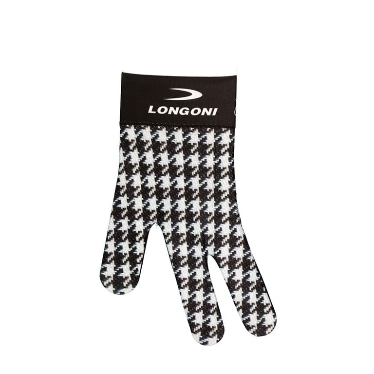 Longoni Left Hand Billiard Glove - Black/White Weave