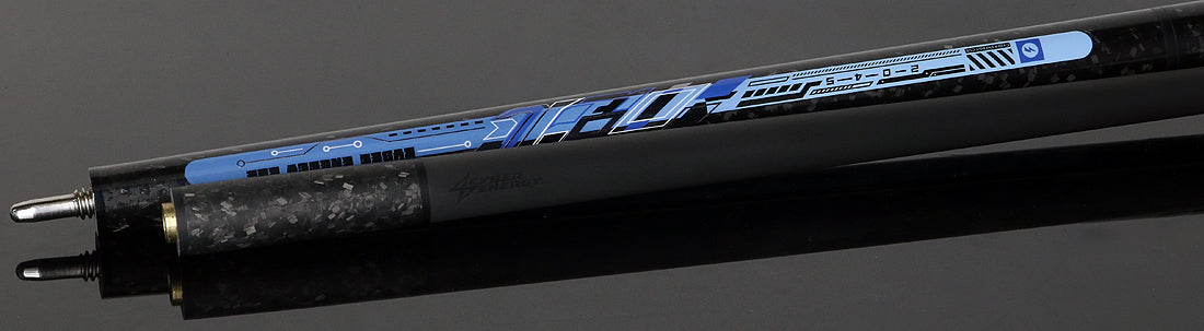 Little Monster Cyber Energy Blue No Wrap Break/Jump Cue with Carbon Fiber Shaft