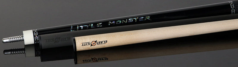 Little Monster Midnight Storm Play Cue with Carbon Shaft, Wood Shaft and 2x2 Case