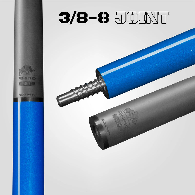 Rhino RCLUMNWOBL125 Luminax Series No Wrap Pool Stick - Ocean Blue