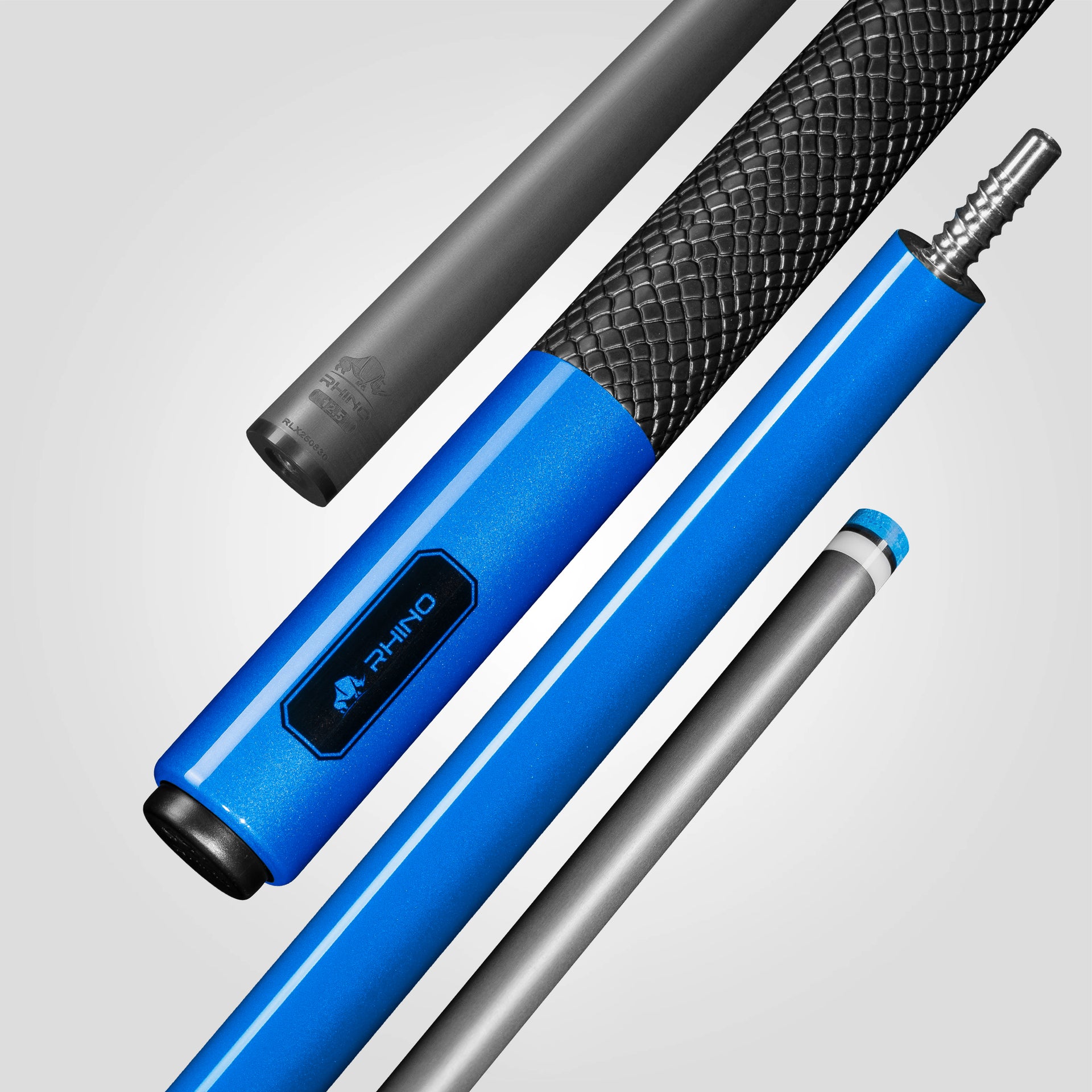 Rhino RCLUMSWOBL125 Luminax Series Pool Stick with Sport Wrap - Ocean Blue