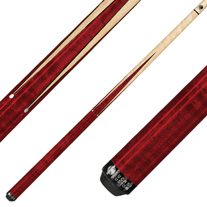 Lucasi Zero Flexpoint Red Sneaky Pete Pool Cue - LZ2000SPR