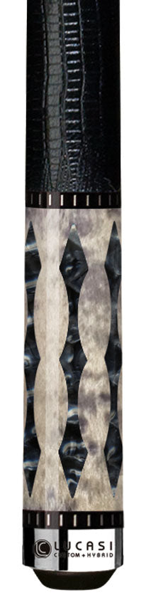 Lucasi Zero Flexpoint Gray Stained Marble Pete Pool Cue - LZ2004BK