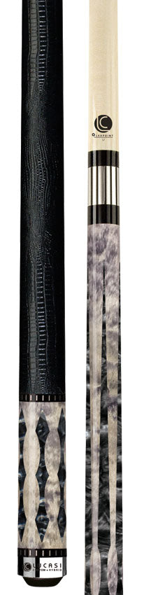 Lucasi Zero Flexpoint Gray Stained Marble Pete Pool Cue - LZ2004BK