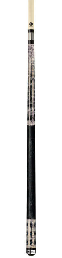 Lucasi Zero Flexpoint Gray Stained Marble Pete Pool Cue - LZ2004BK