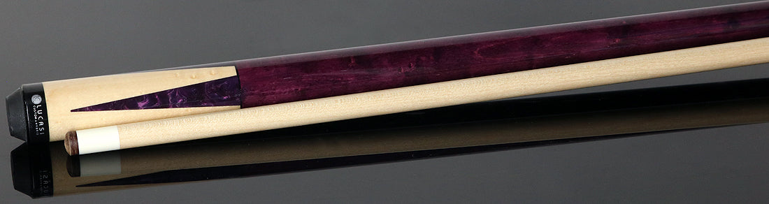 Lucasi LZC17 Natural Birdseye Maple with Purple Crush Inlays Cue