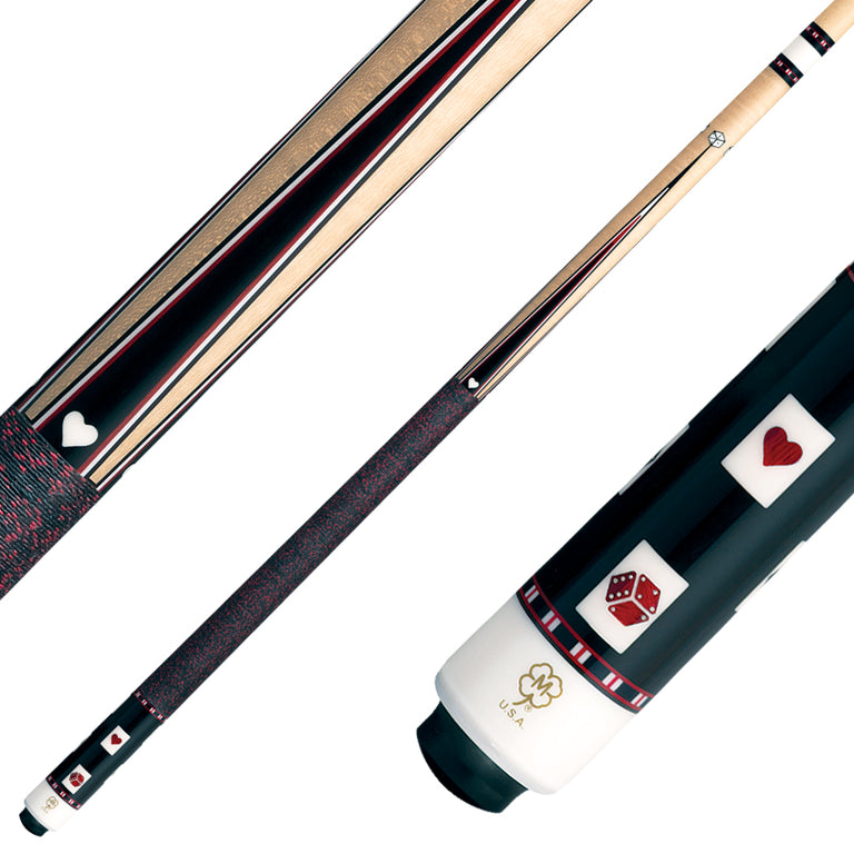 McDermott MCD50J 50th Anniversary Series Pool Cue Curly Maple with Ebony Points and all Maple Shaft and Commemorative 1x1 Case