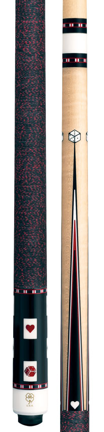 McDermott MCD50J 50th Anniversary Series Pool Cue Curly Maple with Ebony Points and all Maple Shaft and Commemorative 1x1 Case