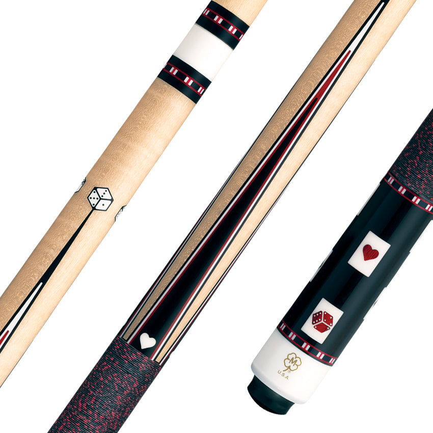 McDermott MCD50J 50th Anniversary Series Pool Cue Curly Maple with Ebony Points and all Maple Shaft and Commemorative 1x1 Case
