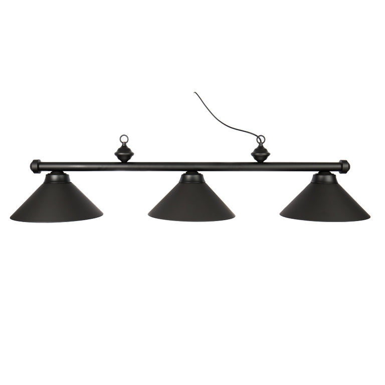 Presidential Billiards Pool Table Light - Matte Black with Matte Black Accents and Shades