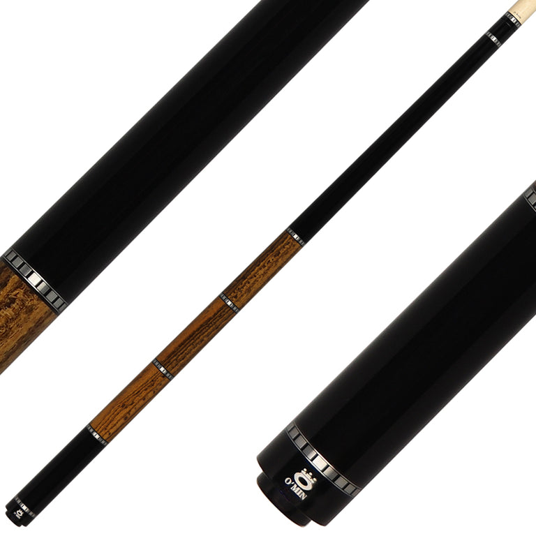 O'Min OM-N02 Pool Cue - Ebony with Bocote Wrap Section