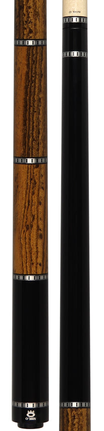 O'Min OM-N02 Pool Cue - Ebony with Bocote Wrap Section