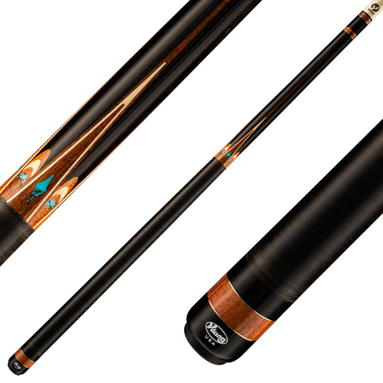 Viking OV0600 Ovation Series Play Cue - West African Ebony with Pau Ferro and Turquoise Inlays