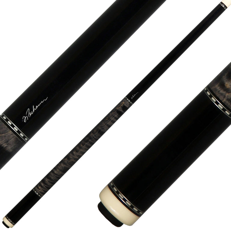 J Pechauer P04N Pro Series Pool Cue - Ebony Stain with Smoke Wrap Section