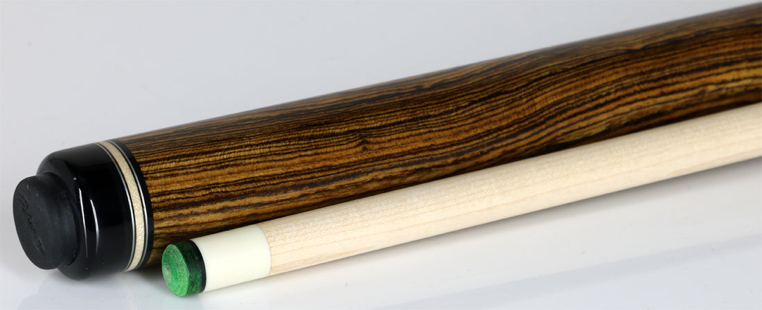 J Pechauer P08R Pro Series Pool Cue - Natural and Bocote with Bocote Points