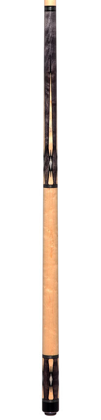 Pechauer P09R Pro R Series No Wrap Pool Cue - Smoke-Stained Maple with Maple Points and Pearl Diamonds