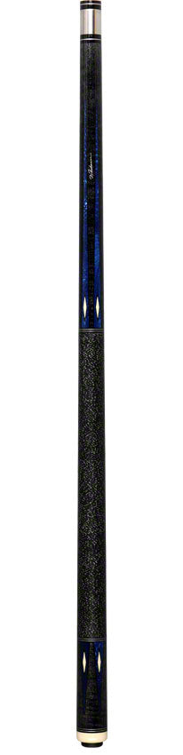 J Pechauer P19C-B Pro Series Pool Cue - Ebony Stain with Blue Avorion Points