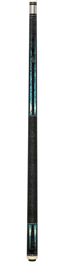 J Pechauer P19C-TQ Pro Series Pool Cue - Ebony Stain with Turquoise Po