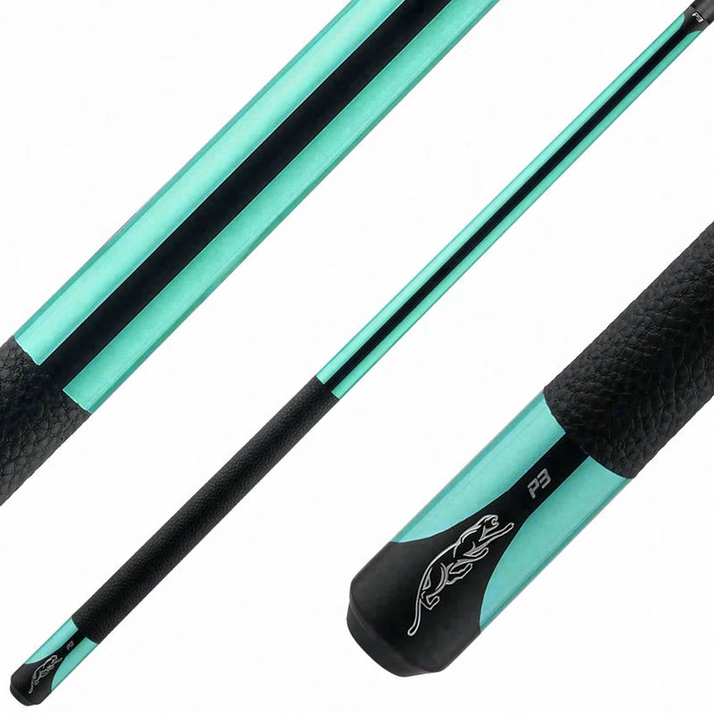 Predator P3 Teal Pool Cue with Luxe Leather Wrap - Uni-loc