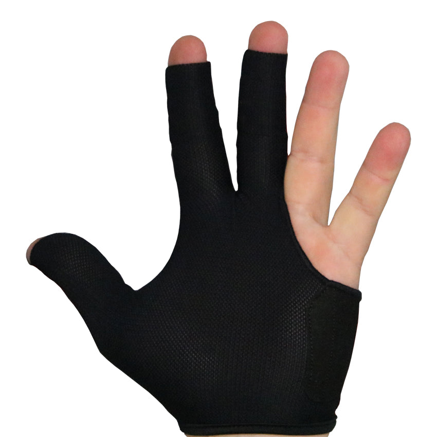 Kamui QuickDry Billiard Glove For LEFT Hand (Right-Handed Players) - Black, Size L