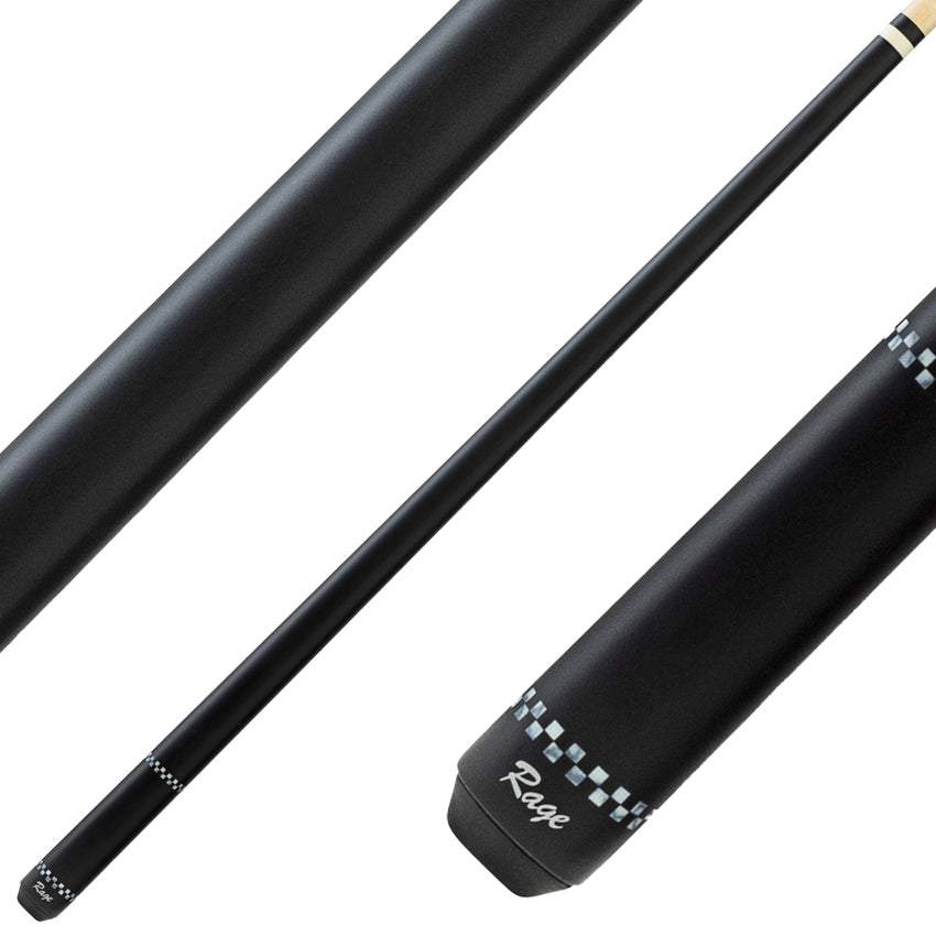 Rage RG01 Wrapless Pool Cue - Black Checkers
