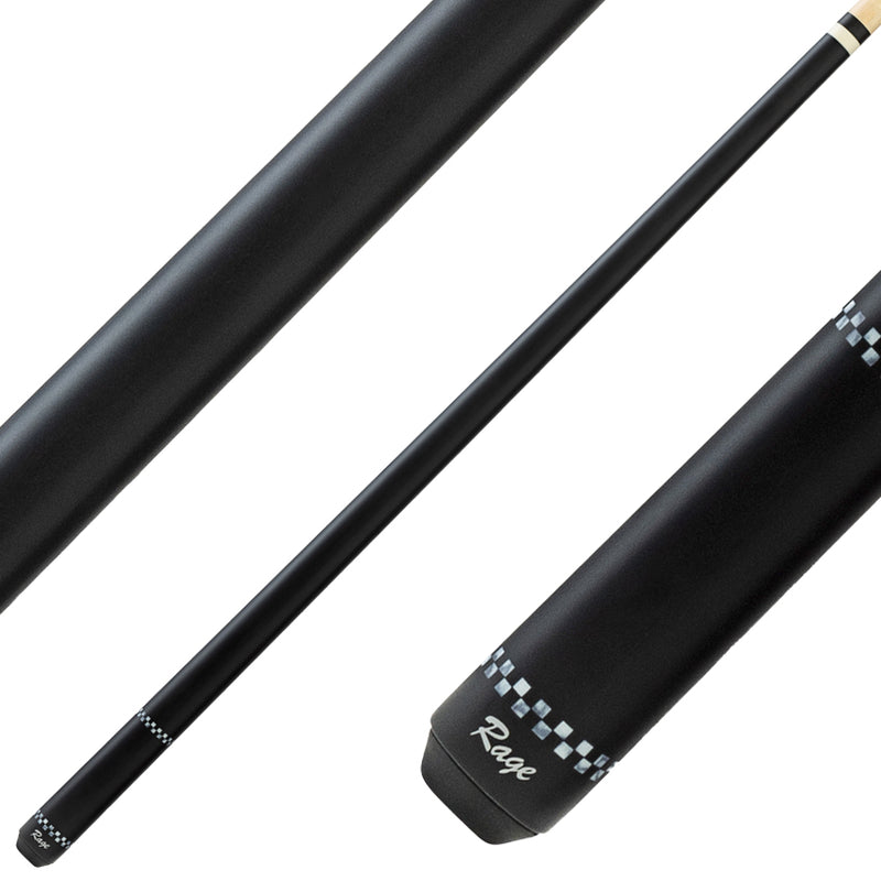 Rage RG01 Wrapless Pool Cue - Black Checkers