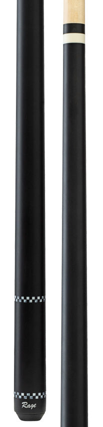 Rage RG01 Wrapless Pool Cue - Black Checkers