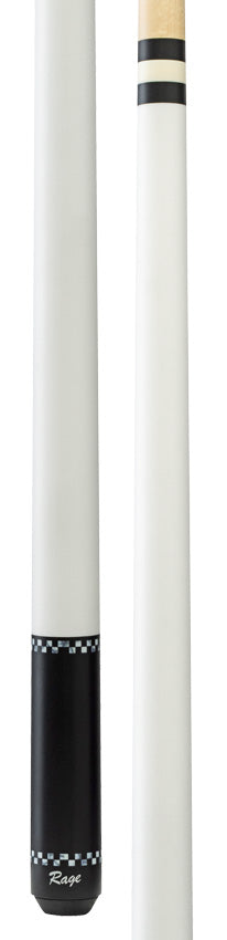 Rage RG02 Wrapless Play Cue - White Checkers
