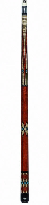 Viking Two-Feather Four Corners Pool Cue with Vikore Shaft - New Design