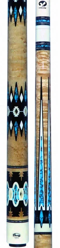 Viking Limited Edition Two-Feather Highly Figured Birdseye Maple Pool Cue - New Design