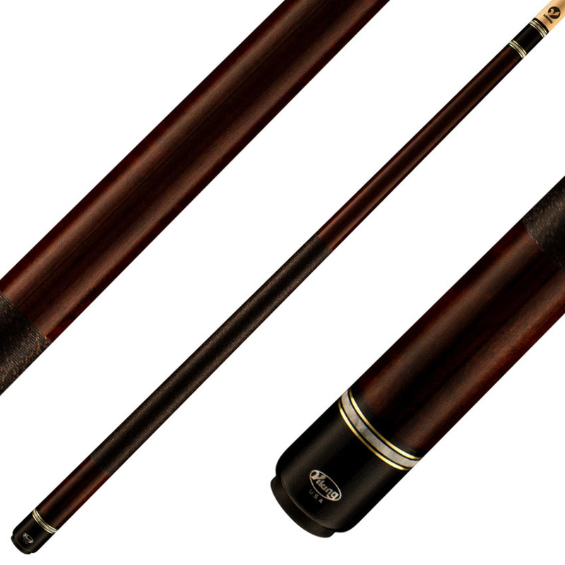 Viking ST0405 Storm Series Play Cue - Coffee-Stained Maple with Black and Brown Irish Linen Wrap
