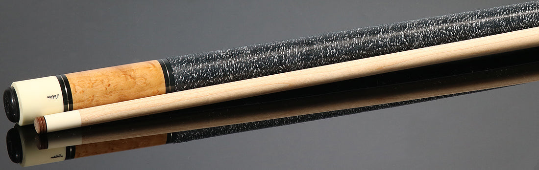 Schon STL3GRYM Pool Cue - Gray Stained with Maple Butt Sleeve