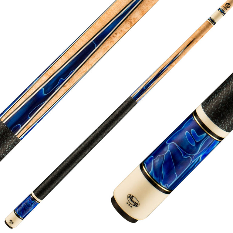 Viking TW0604 Twilight Series Play Cue - Birdseye Maple with Cerulean Tide Premium Pearl