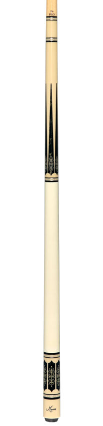 Meucci Century Series 2103WHBKWHP Pool Cue - White - Black Pearl - White Wrap with Pro Shaft