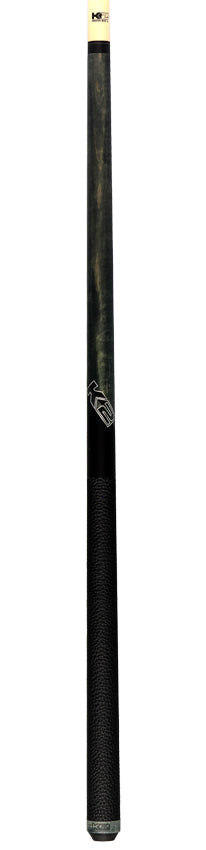 K2 KLCGY Pool Cue with Leather Wrap - Matte Gray-Stained Maple with 12.50mm LD Shaft