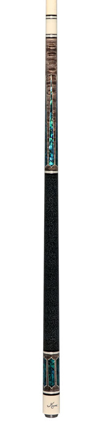 Meucci Century Series 2020GYBLBKWHP Pool Cue - Gray - Blue Pearl - Black/White Wrap with Pro Shaft