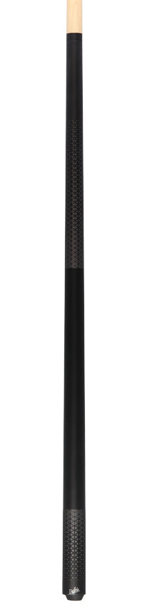 Dufferin D347 No Wrap Pool Cue - Matte Black with Gunmetal Triangle Design Graphic