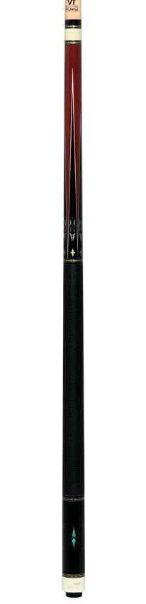 Fury VT4 Graphic Pool Cue with Pebble Grain Leather Wrap